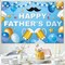 Happy Father's Day Banner Backdrop Light Blue Theme Background Decor for Happy Father's Day Festival Party Celebration Photography Photo Prop Decorations Supplies 72x43in-BECKTEN